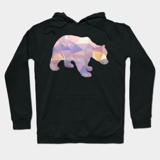 Abstract Triangles bear in pink purple, and gold Hoodie